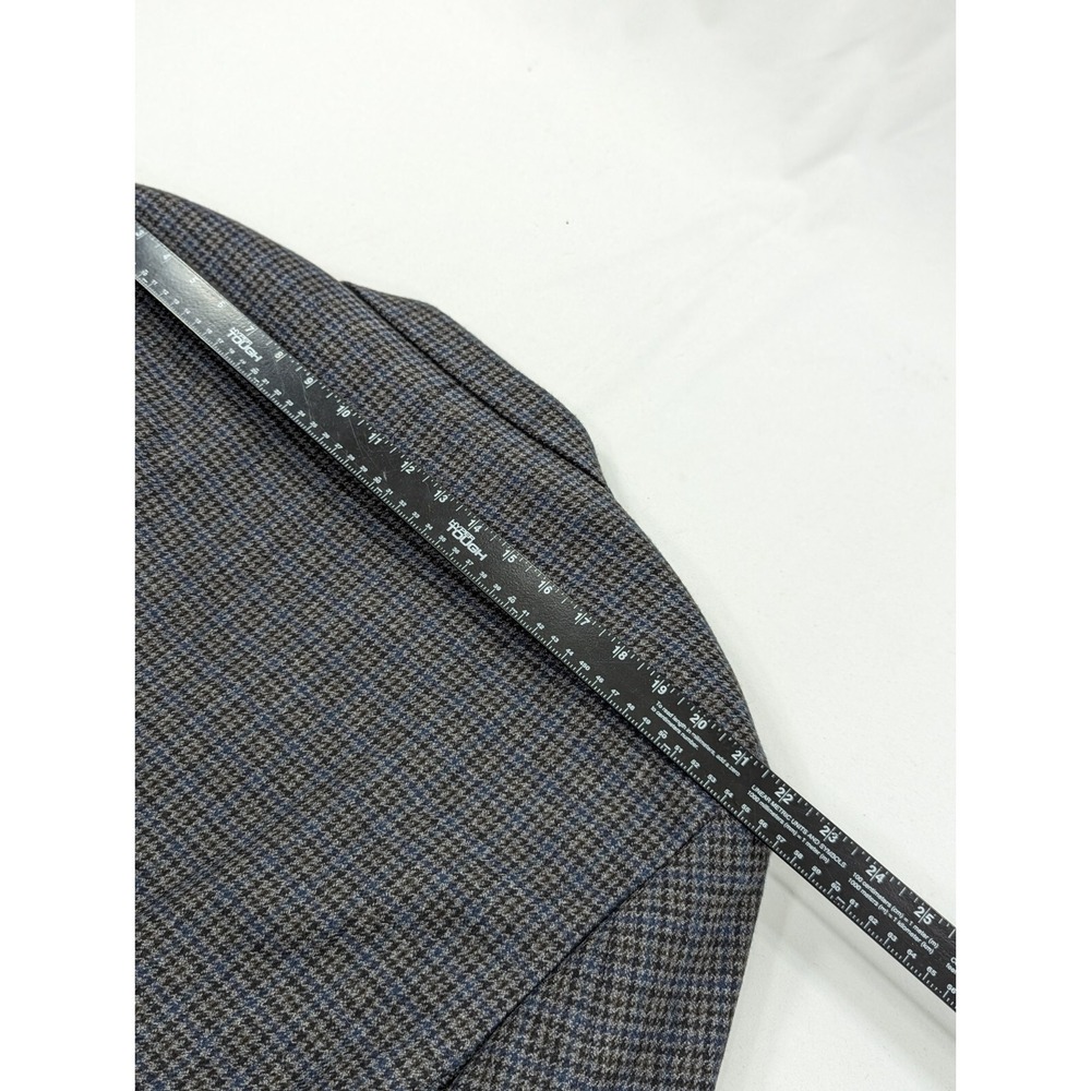 Chaps Ralph Lauren Blazer Suit Jacket Soft Wool Houndstooth Subtle Plaid 48R EUC - Picture 13 of 13